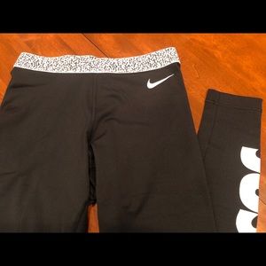 New Nike Dri Fit Leggings with cheetah waist band